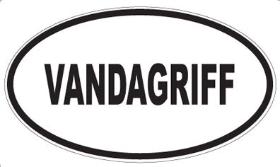 VANDAGRIFF - Oval Sticker