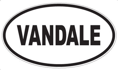 VANDALE - Oval Sticker