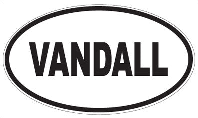 VANDALL - Oval Sticker