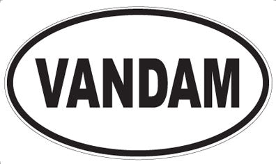 VANDAM - Oval Sticker