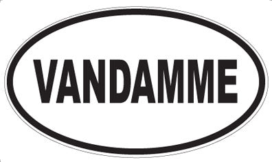 VANDAMME - Oval Sticker