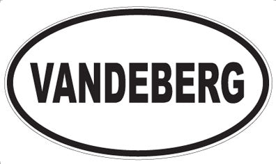 VANDEBERG - Oval Sticker
