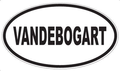 VANDEBOGART - Oval Sticker