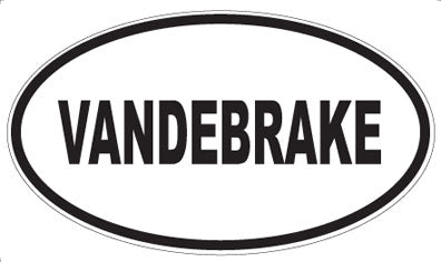 VANDEBRAKE - Oval Sticker