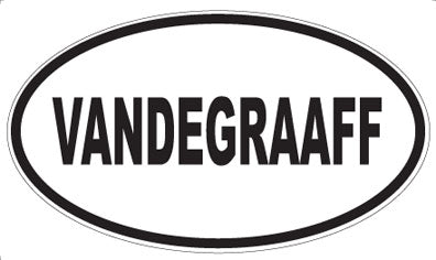 VANDEGRAAFF - Oval Sticker