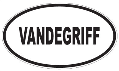 VANDEGRIFF - Oval Sticker