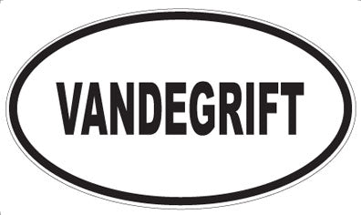 VANDEGRIFT - Oval Sticker