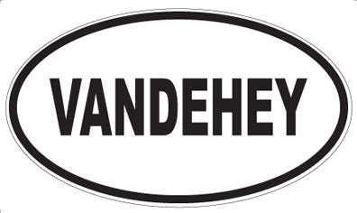 VANDEHEY - Oval Sticker