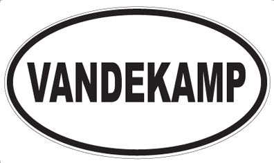 VANDEKAMP - Oval Sticker