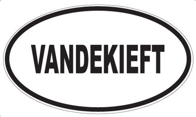 VANDEKIEFT - Oval Sticker