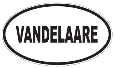 VANDELAARE - Oval Sticker