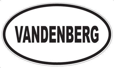 VANDENBERG - Oval Sticker