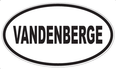 VANDENBERGE - Oval Sticker