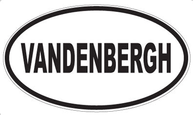 VANDENBERGH - Oval Sticker