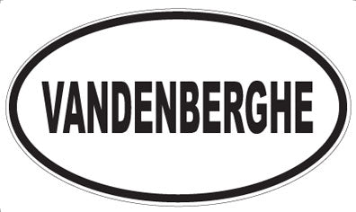 VANDENBERGHE - Oval Sticker