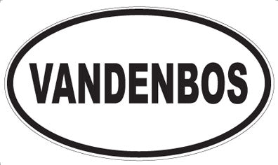 VANDENBOS - Oval Sticker