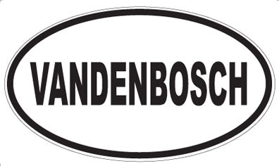 VANDENBOSCH - Oval Sticker