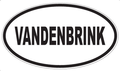 VANDENBRINK - Oval Sticker