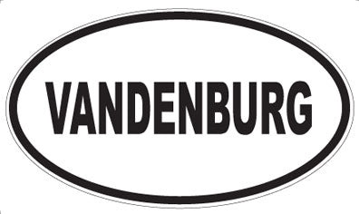 VANDENBURG - Oval Sticker