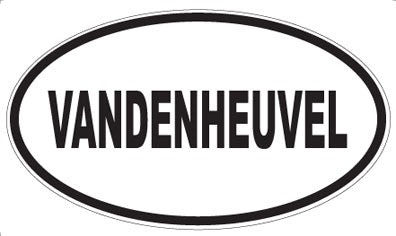 VANDENHEUVEL - Oval Sticker
