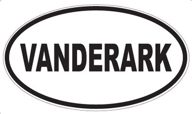 VANDERARK - Oval Sticker