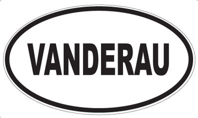 VANDERAU - Oval Sticker