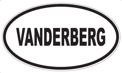 VANDERBERG - Oval Sticker