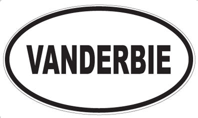 VANDERBIE - Oval Sticker