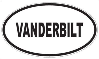 VANDERBILT - Oval Sticker