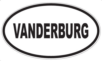 VANDERBURG - Oval Sticker