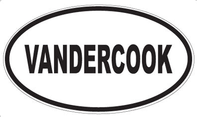 VANDERCOOK - Oval Sticker