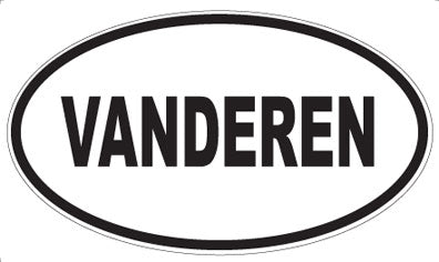 VANDEREN - Oval Sticker