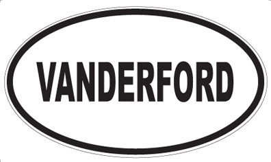 VANDERFORD - Oval Sticker