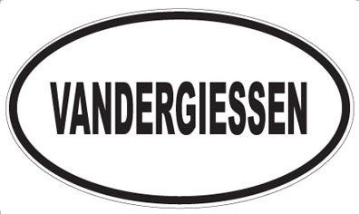 VANDERGIESSEN - Oval Sticker