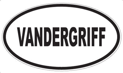 VANDERGRIFF - Oval Sticker