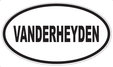VANDERHEYDEN - Oval Sticker