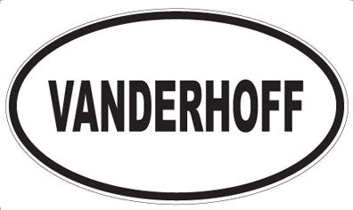 VANDERHOFF - Oval Sticker