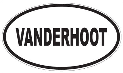 VANDERHOOT - Oval Sticker