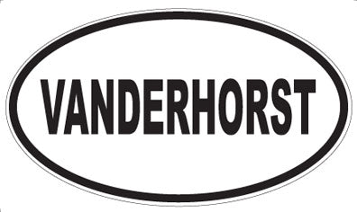 VANDERHORST - Oval Sticker