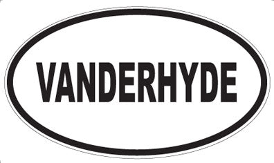 VANDERHYDE - Oval Sticker
