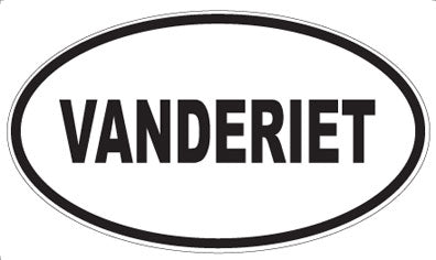 VANDERIET - Oval Sticker