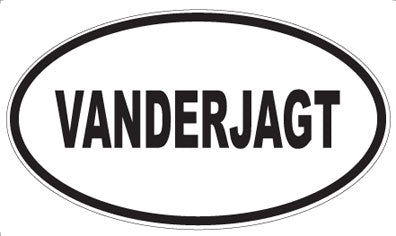 VANDERJAGT - Oval Sticker