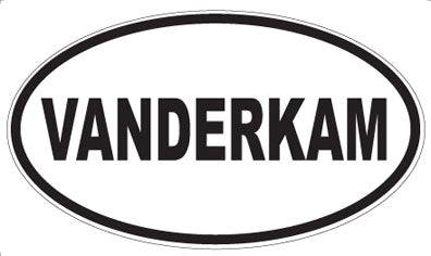 VANDERKAM - Oval Sticker