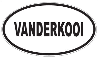 VANDERKOOI - Oval Sticker