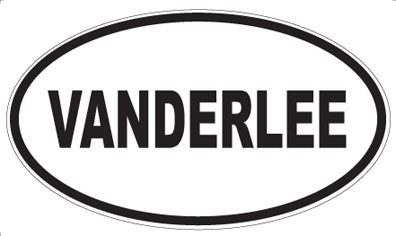 VANDERLEE - Oval Sticker