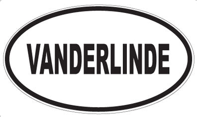 VANDERLINDE - Oval Sticker
