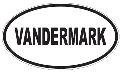 VANDERMARK - Oval Sticker