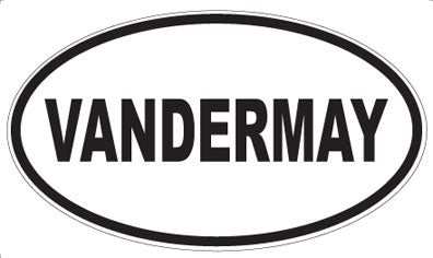 VANDERMAY - Oval Sticker