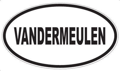 VANDERMEULEN - Oval Sticker