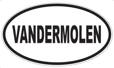 VANDERMOLEN - Oval Sticker